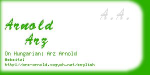 arnold arz business card